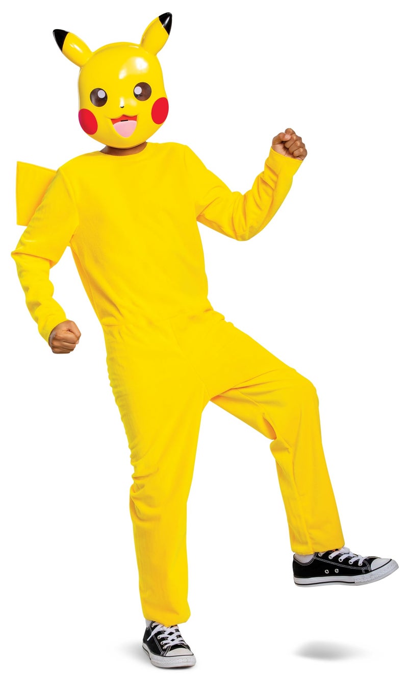 Disguise Pokemon Pikachu Costume for Kids, Official Pokemon Costume Jumpsuit, Medium (7-8) - Image 1